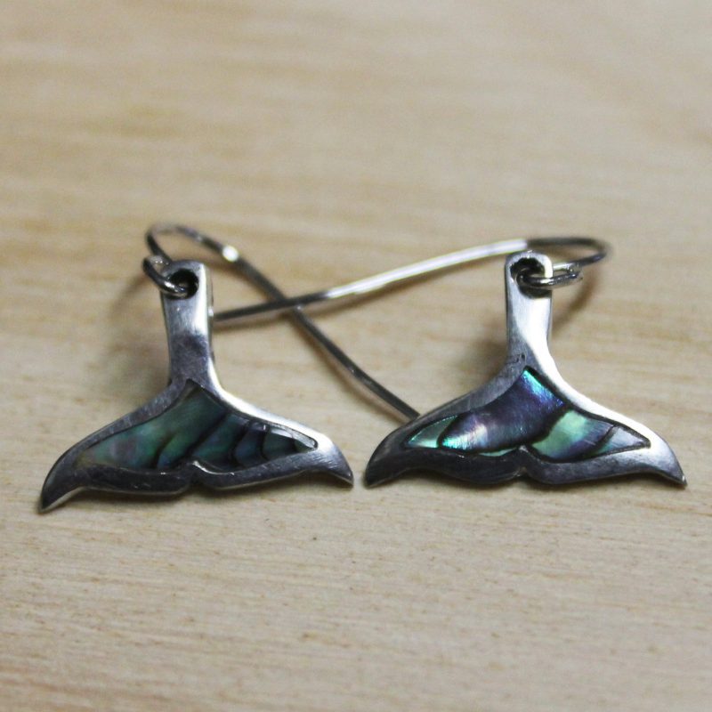 whale tail earring a